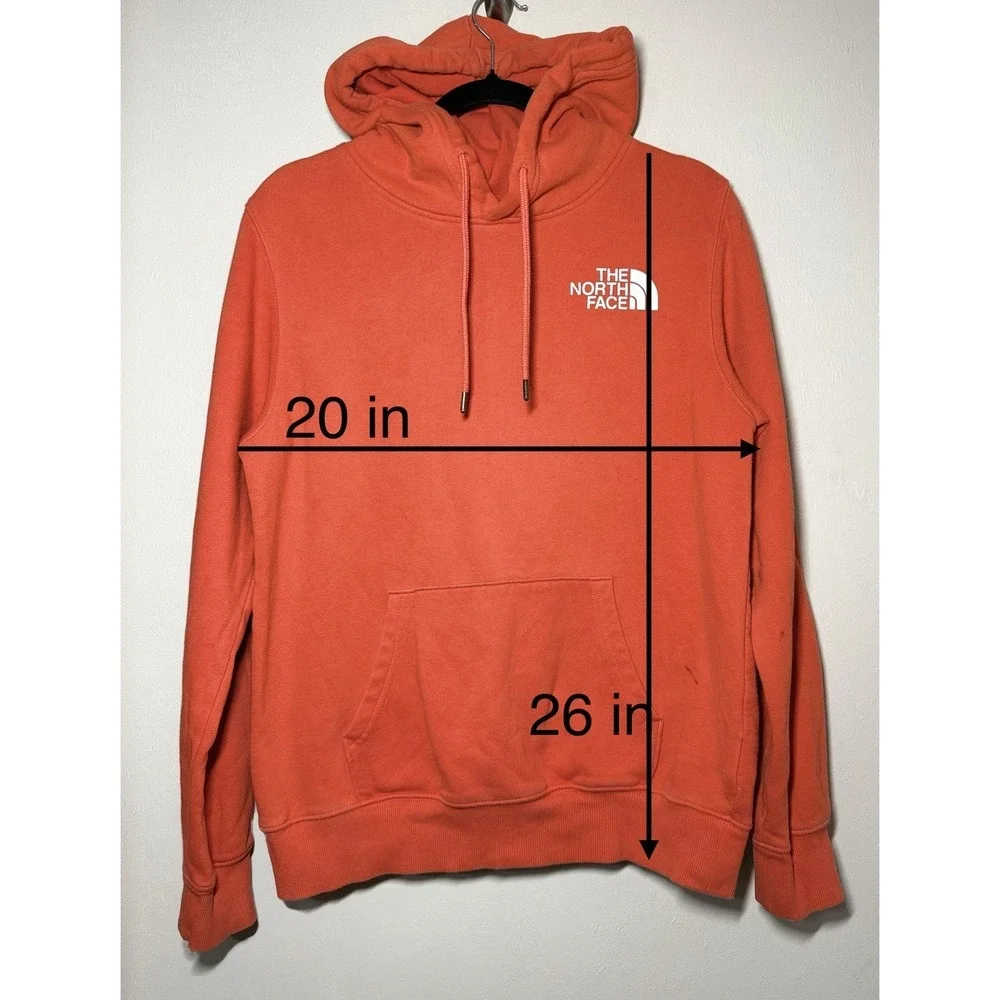 The North Face Hoodie Men's S Orange Never Stop Exploring Back Graphic Pullover